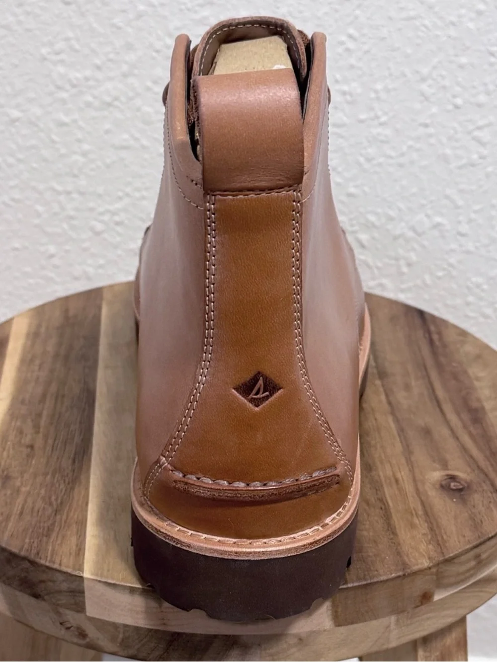Sperry Newton Moc Toe Leather Boots Tan Bronzer Mens EU 46/US 12/UK 11 NIB